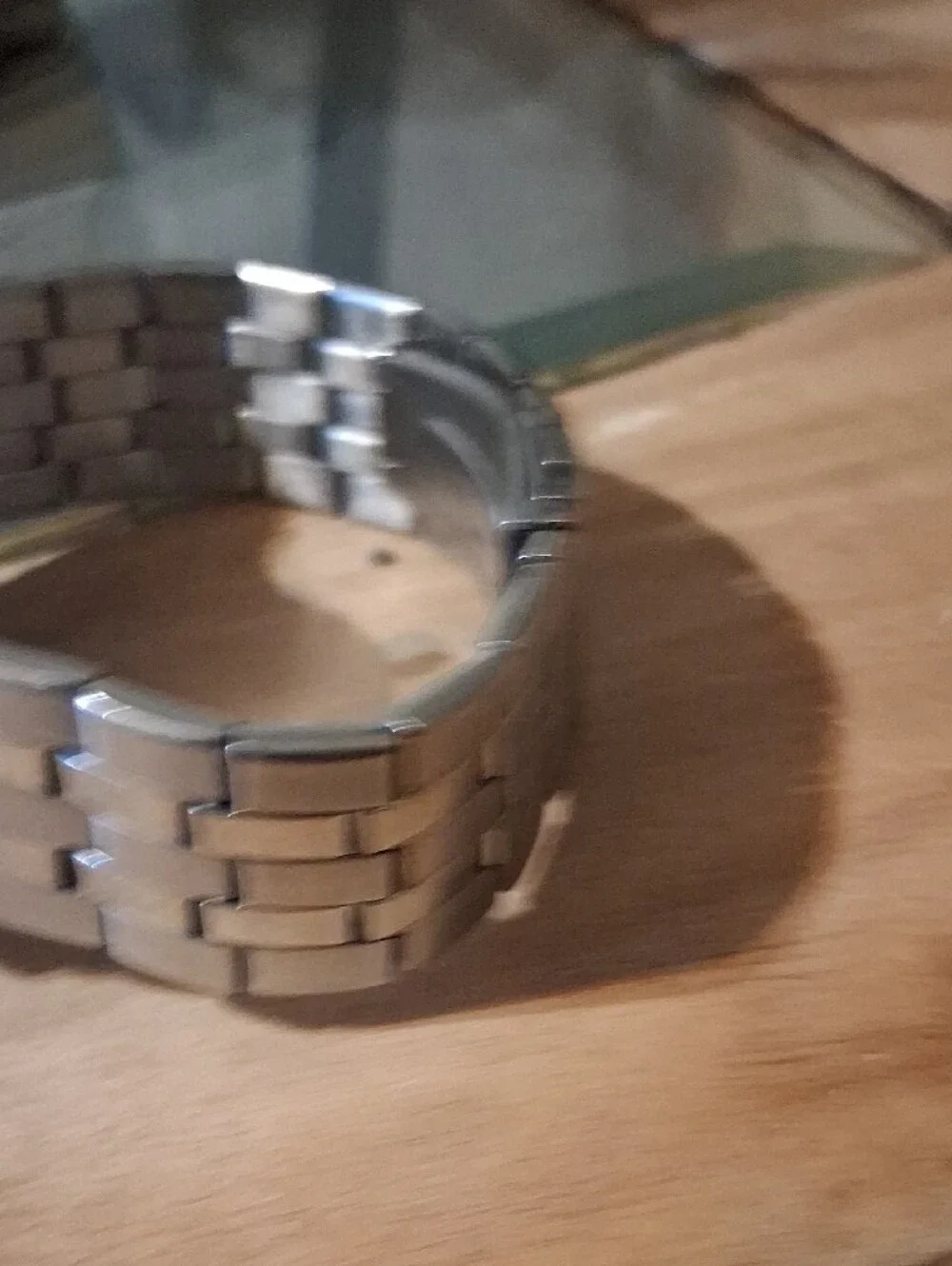 Armitron Silver Watch with Blue Sunburst Dial